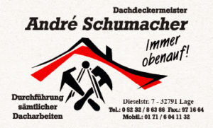 Anzeige - Dachdeckermeister Schumacher